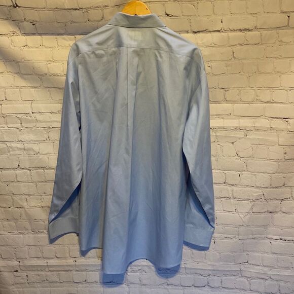 JOS. A. BANKS Blue Dress Shirt Travelers Collection Men’s size 17 1/2 36 - Picture 2 of 8